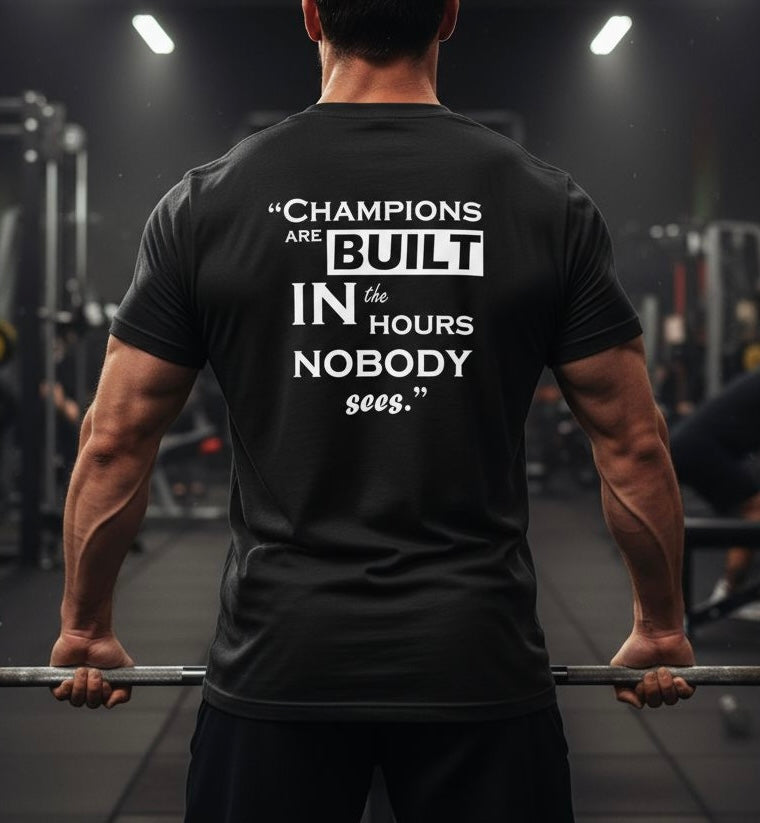 Champions are Built | T-Shirt | Iron Will Collection